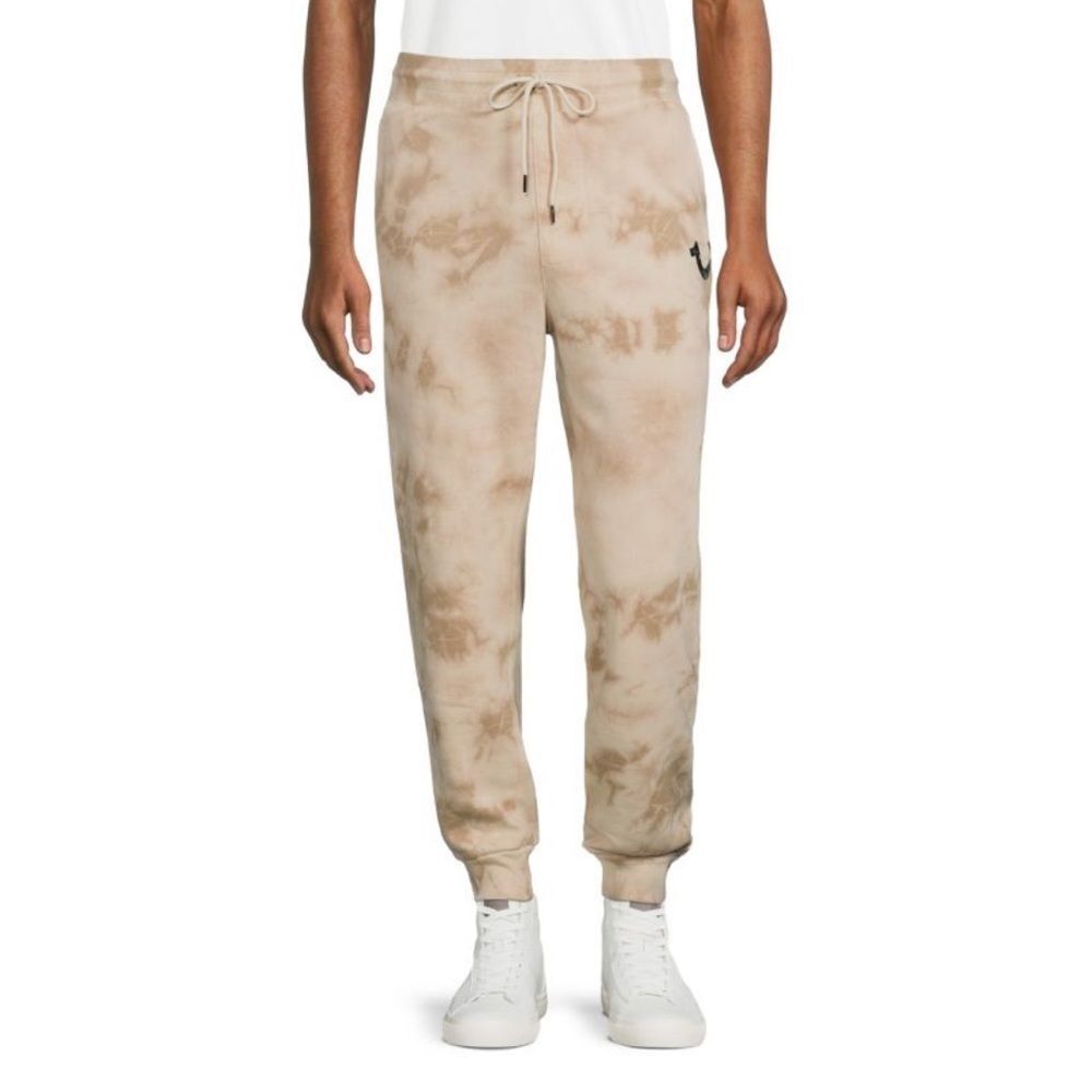 True Religion - Men’s Gold Logo Tie Dye Jogger Sweatpants Sz XL